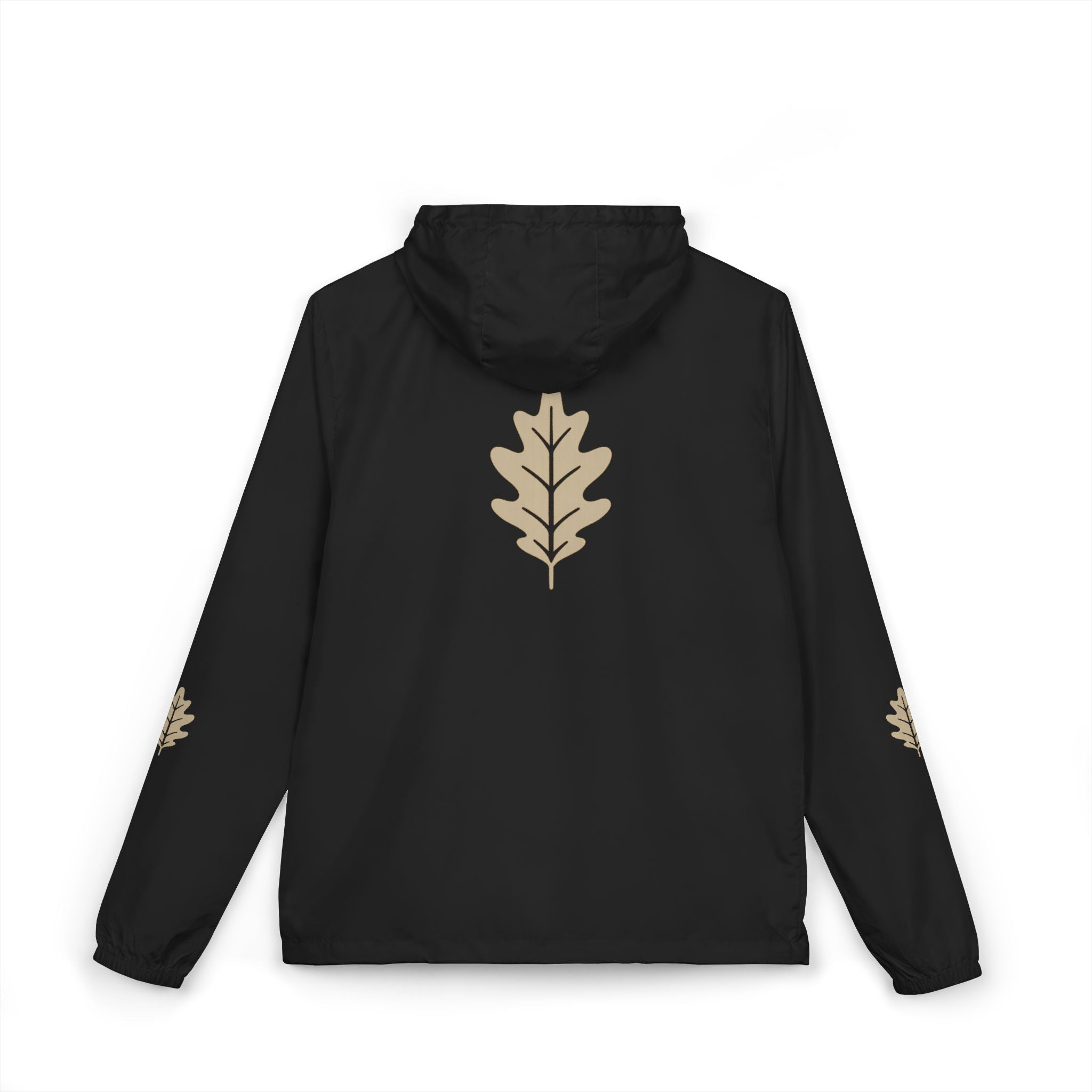 Oak Valley Leaf Windbreaker Jacket — Navy Full-Zip Outdoor Shell