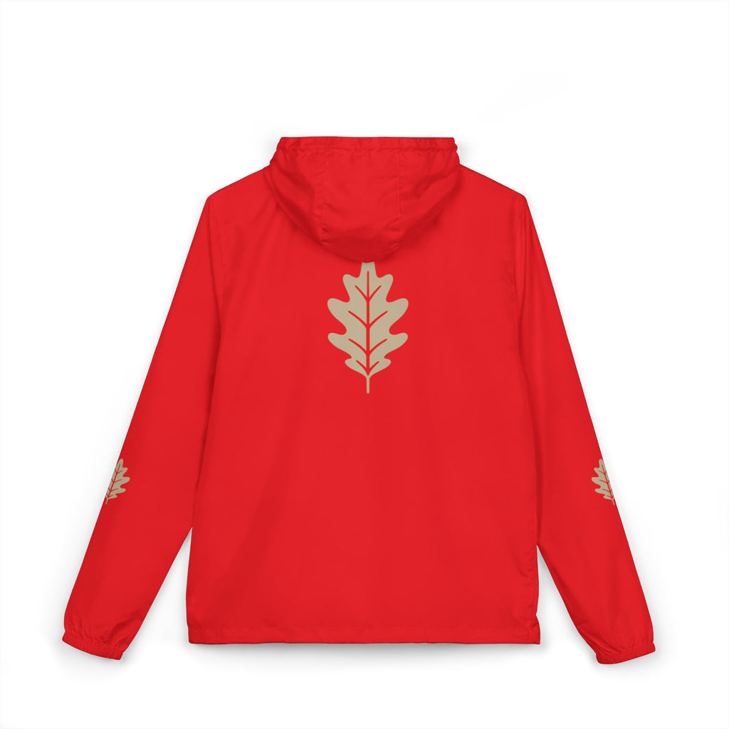 Oak Valley Leaf Windbreaker Jacket — Navy Full-Zip Outdoor Shell