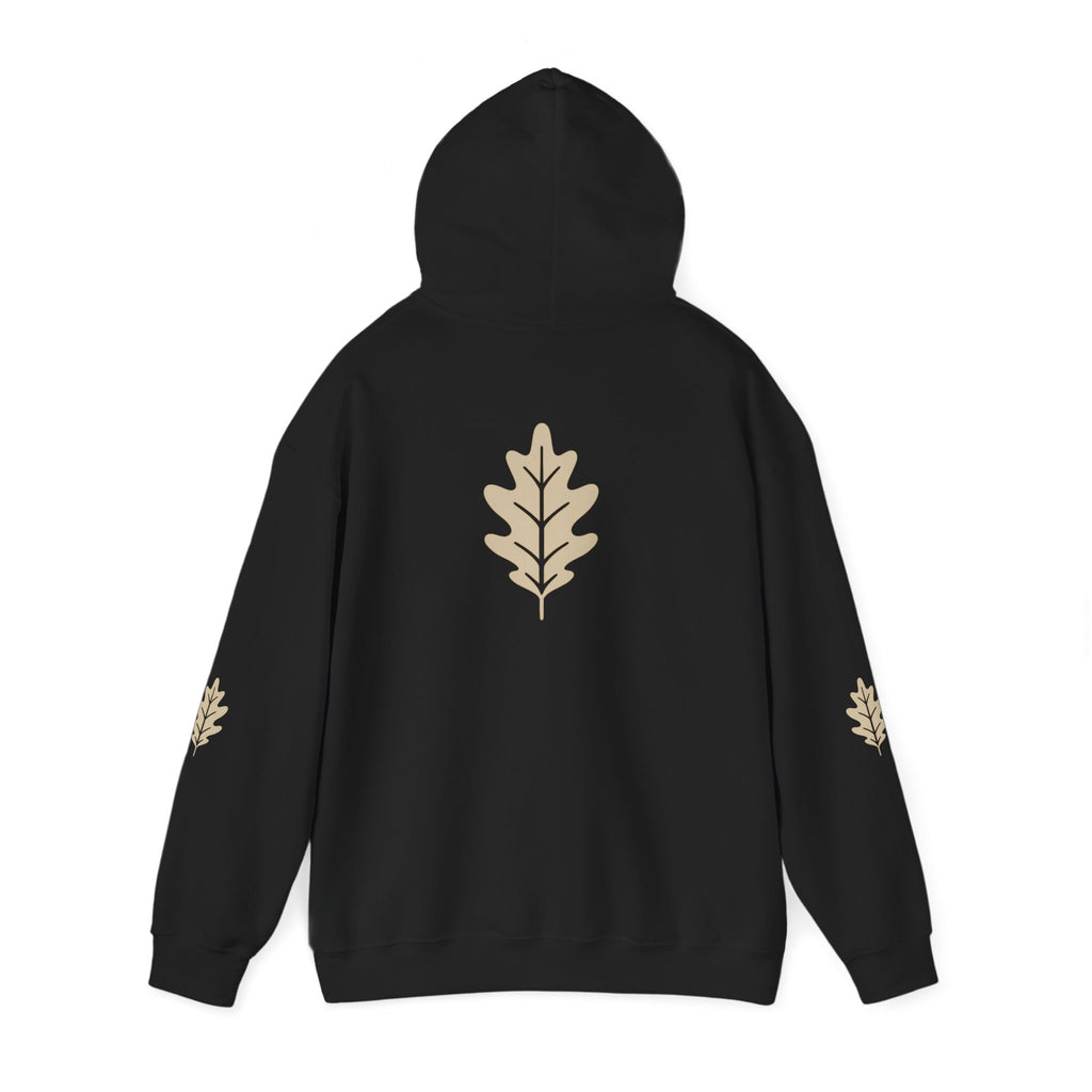 Oak District Logo Hoodie — Minimal White Pullover for Streetwear & Casual Wear