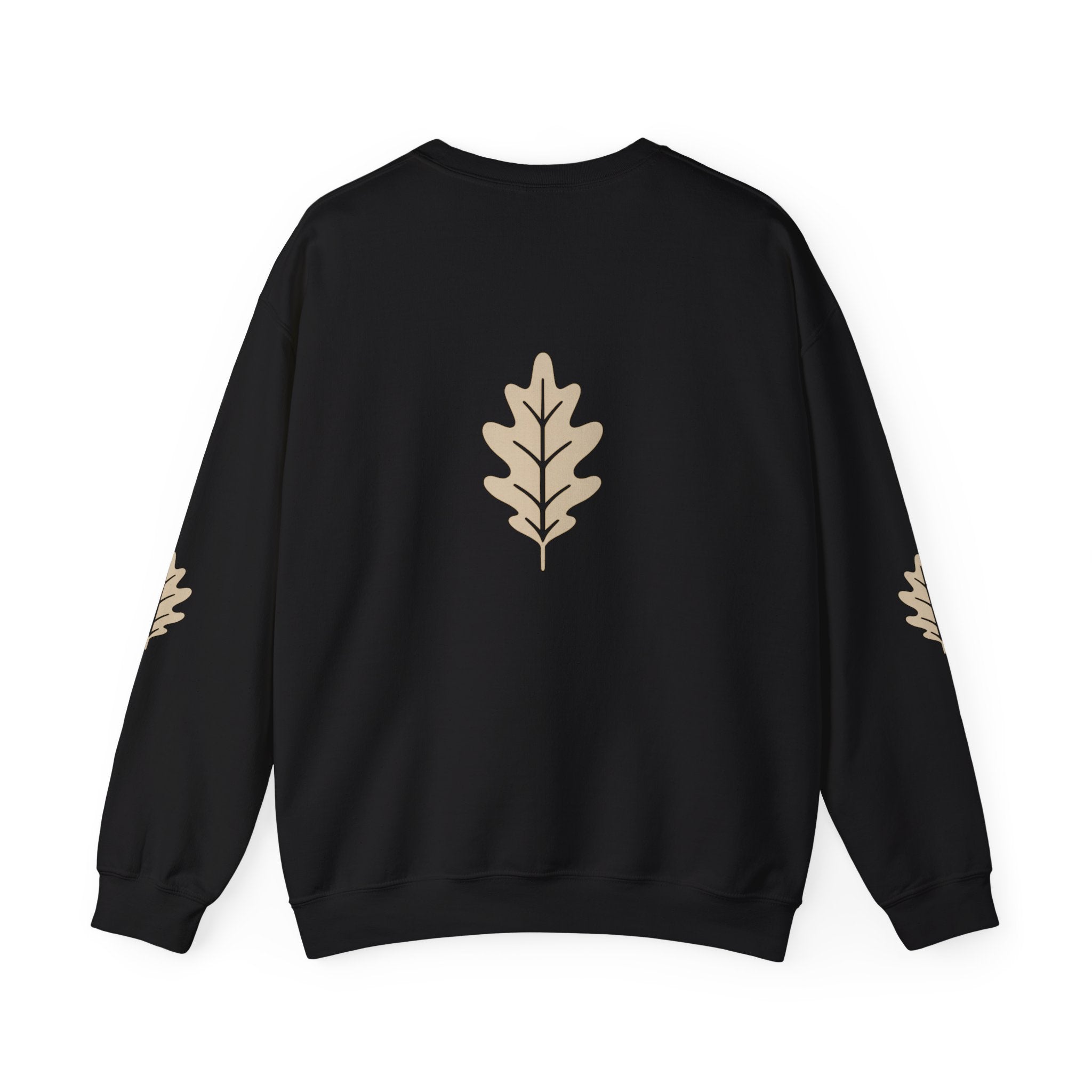 Oak District Crewneck Sweatshirt — Minimal Oak Leaf Logo Pullover