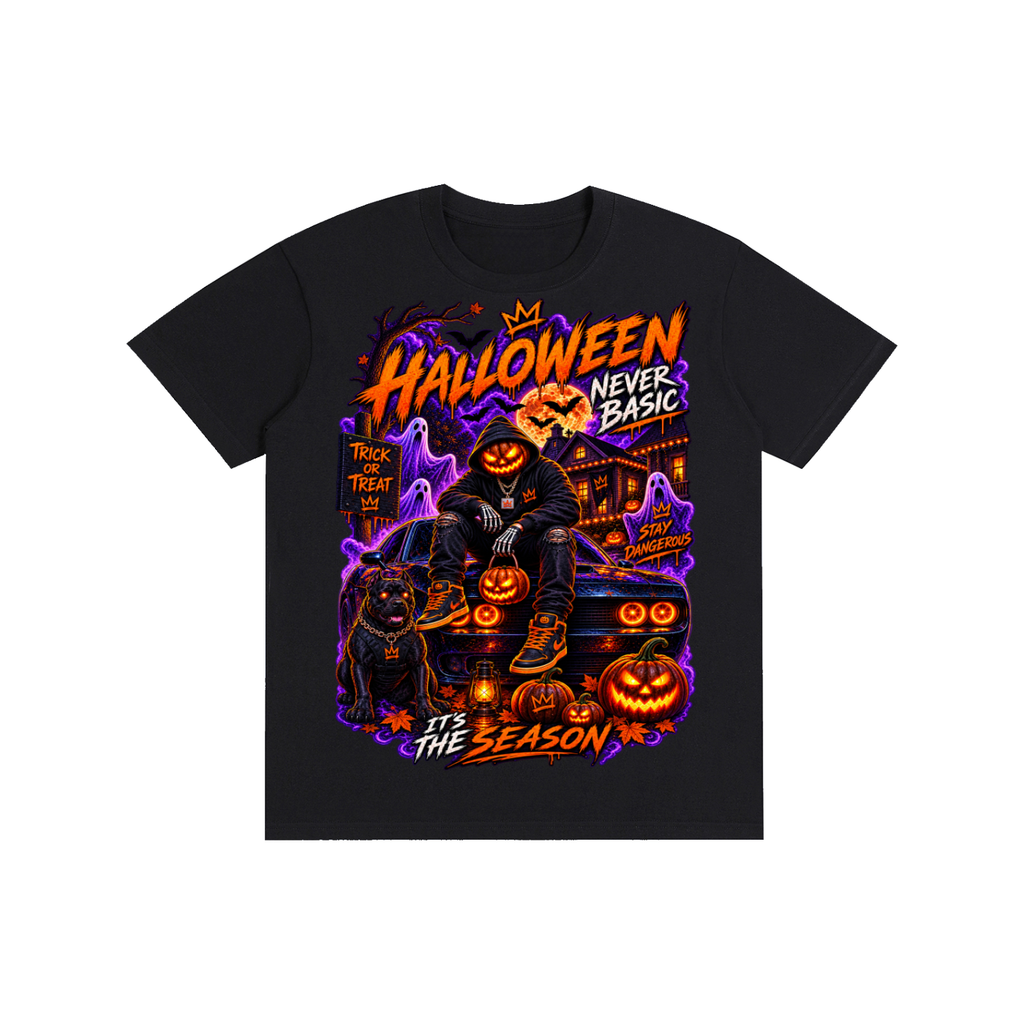 Oak District Haunted Vinyl Club Unisex Halloween T-Shirt- Skeleton DJ Graphic Tee