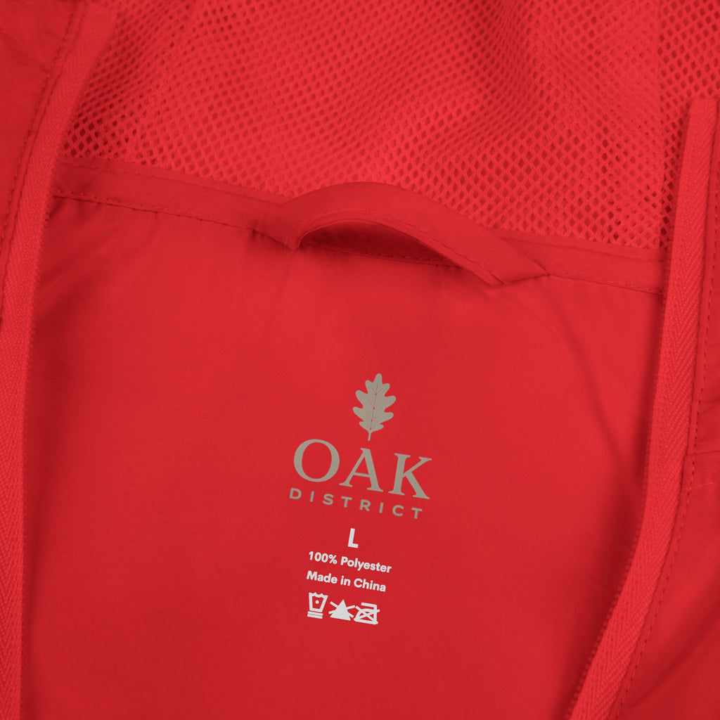 Oak Valley Leaf Windbreaker Jacket — Navy Full-Zip Outdoor Shell