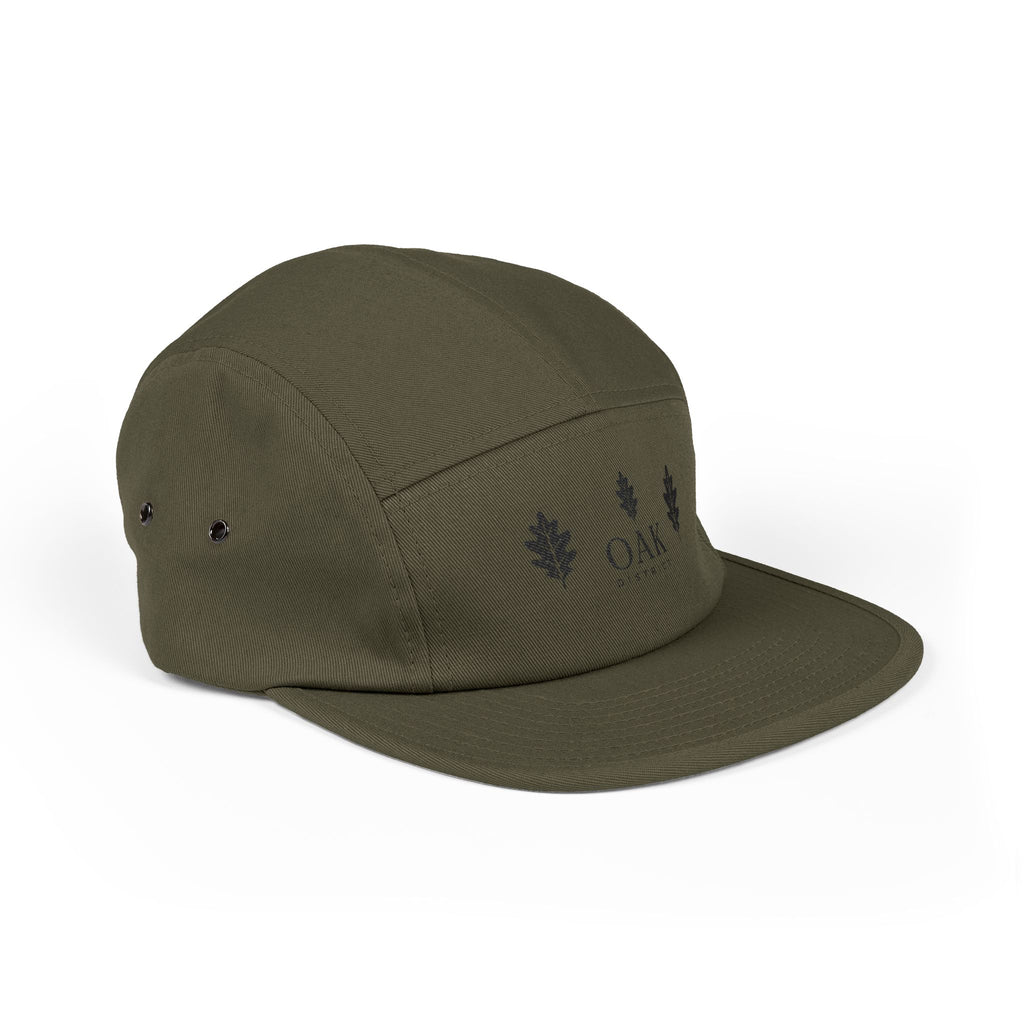 Oakleaf Embroidered 5-Panel Cap — Casual Outdoor Hat