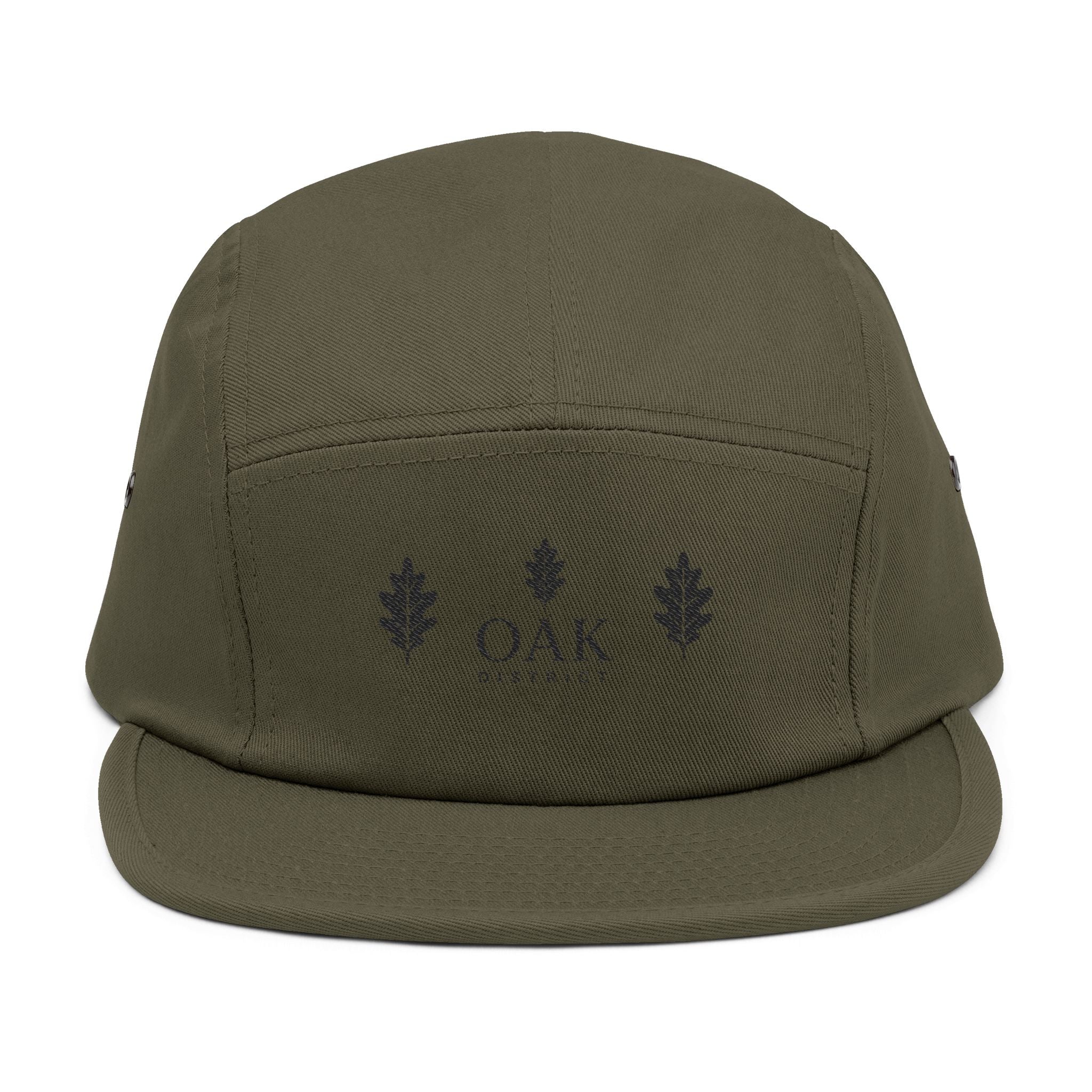 Oakleaf Embroidered 5-Panel Cap — Casual Outdoor Hat