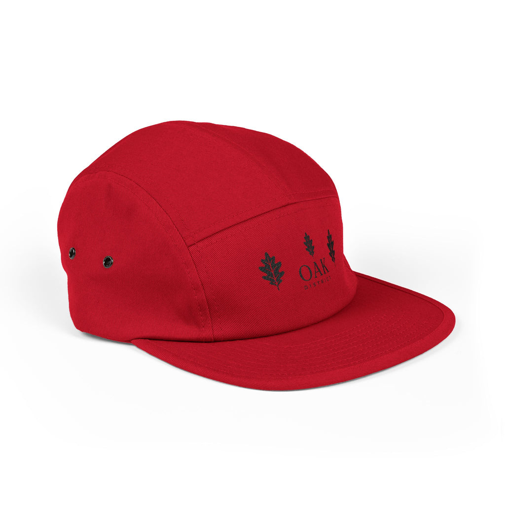 Oakleaf Embroidered 5-Panel Cap — Casual Outdoor Hat