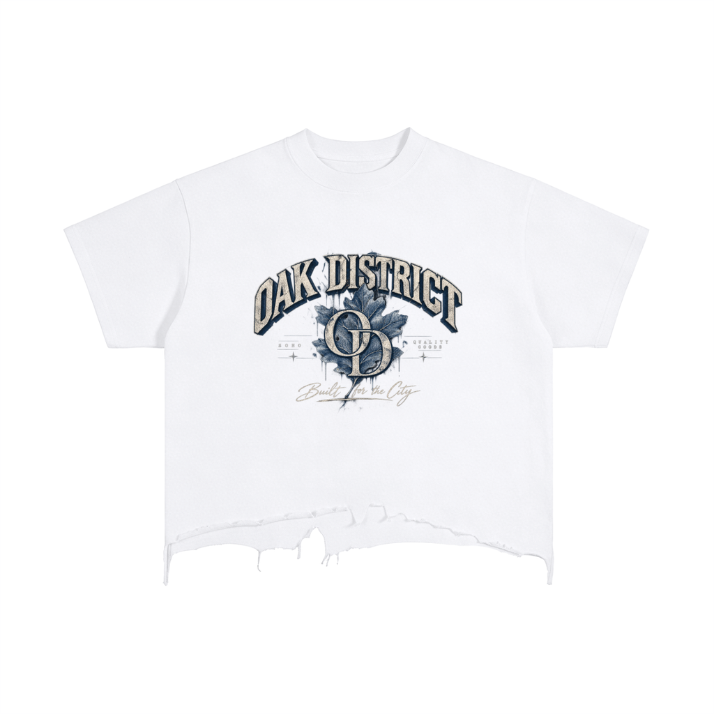 Vintage Wash Boxy Distressed Hem T-Shirt
