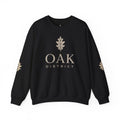 Oak District Crewneck Sweatshirt — Minimal Oak Leaf Logo Pullover