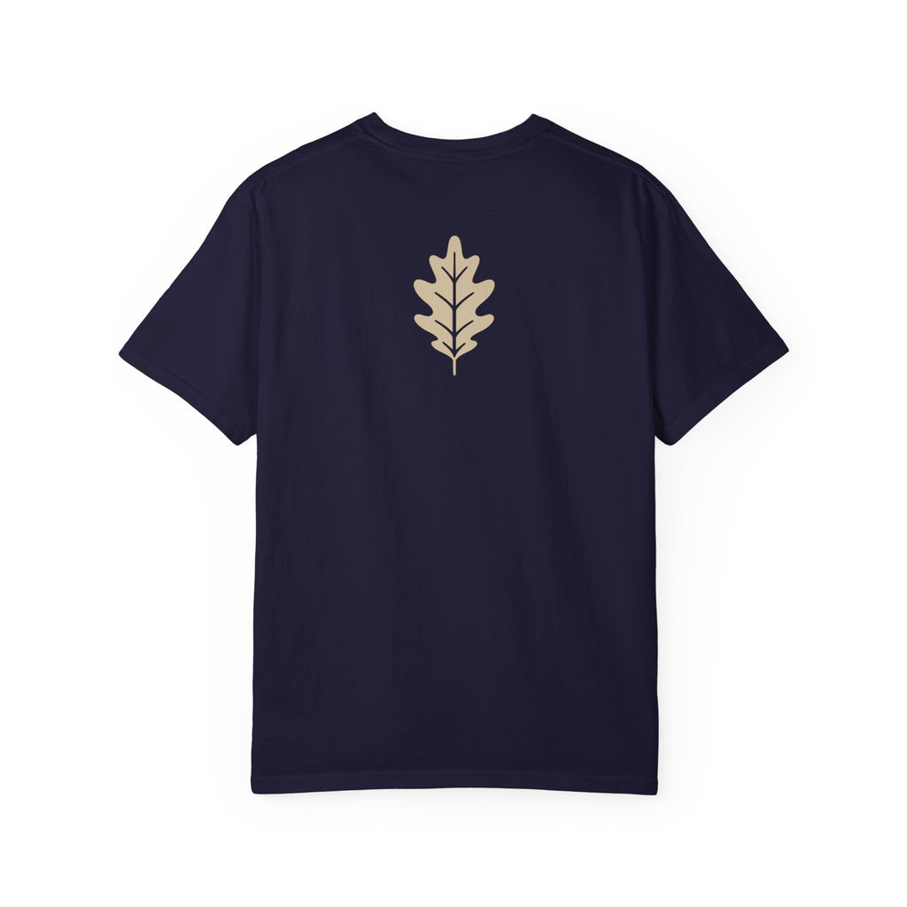 Oak District T‑Shirt — Minimal Oak Leaf Logo Tee
