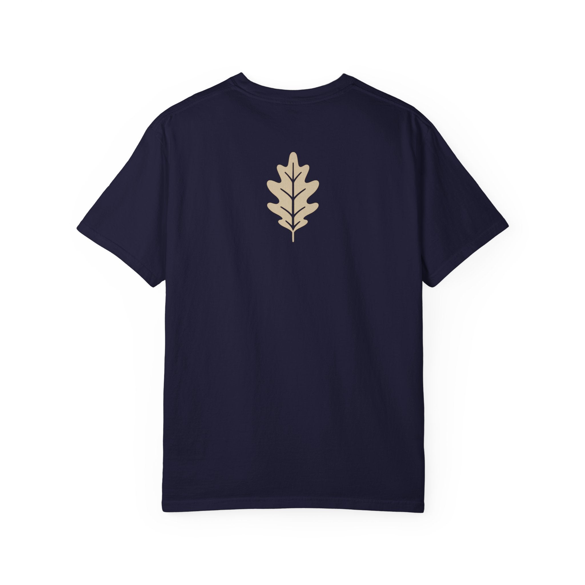 Oak District T‑Shirt — Minimal Oak Leaf Logo Tee