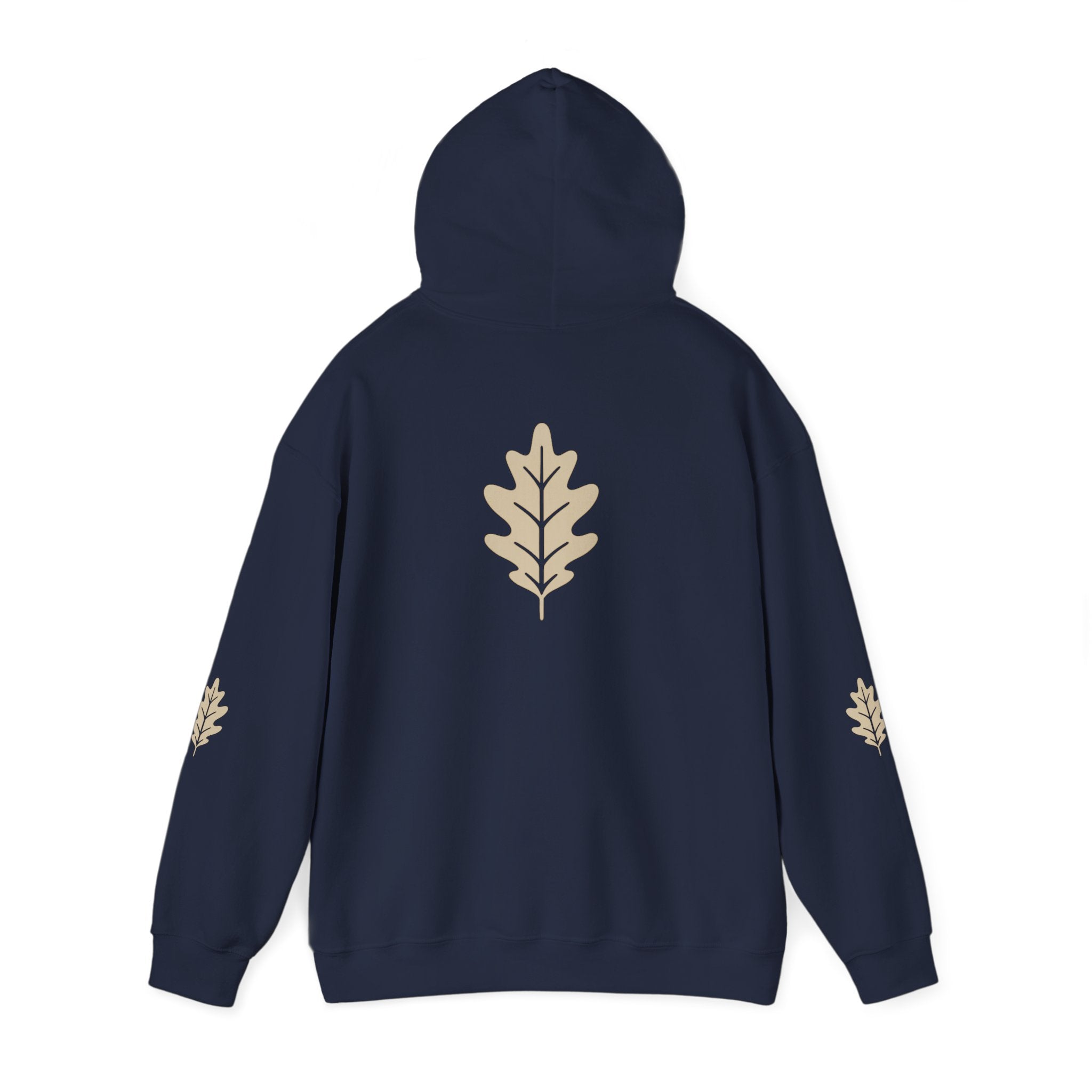 Oak District Logo Hoodie — Minimal White Pullover for Streetwear & Casual Wear