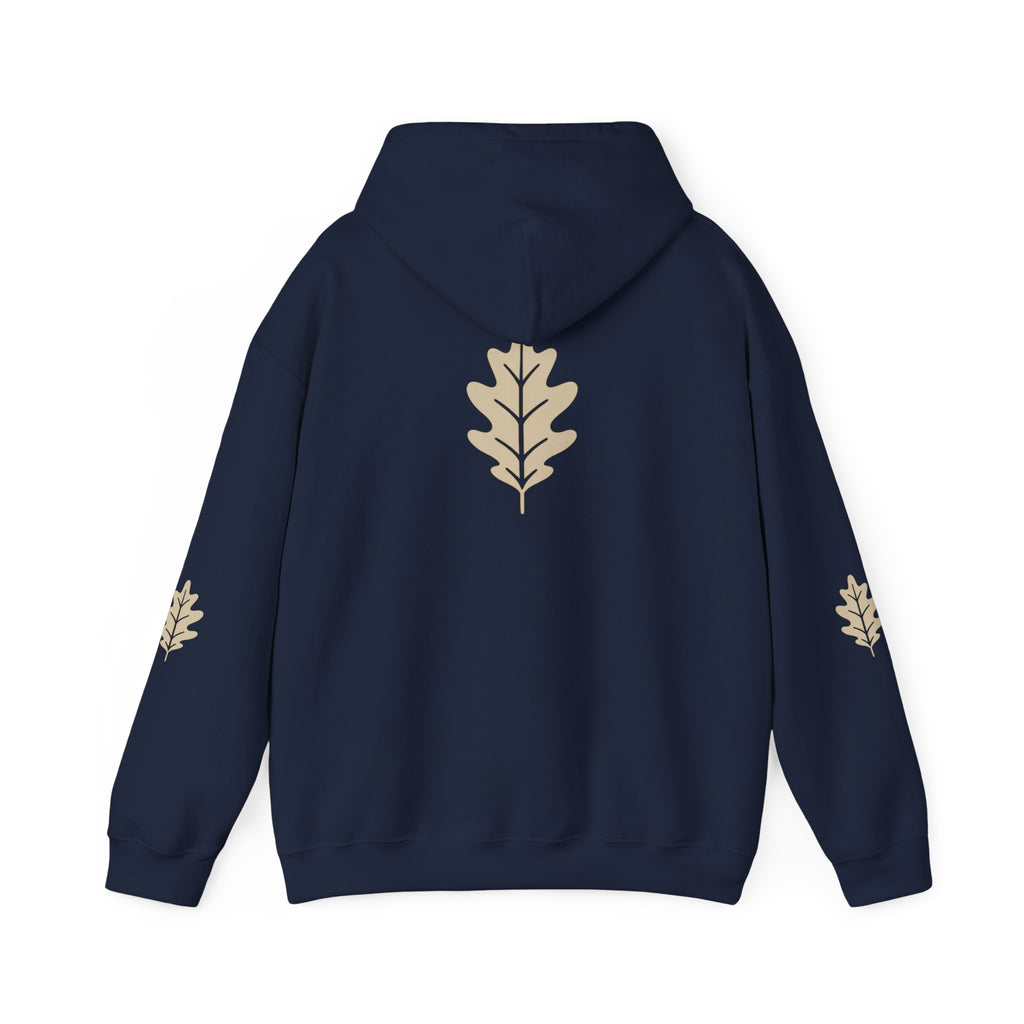 Oak District Logo Hoodie — Minimal White Pullover for Streetwear & Casual Wear