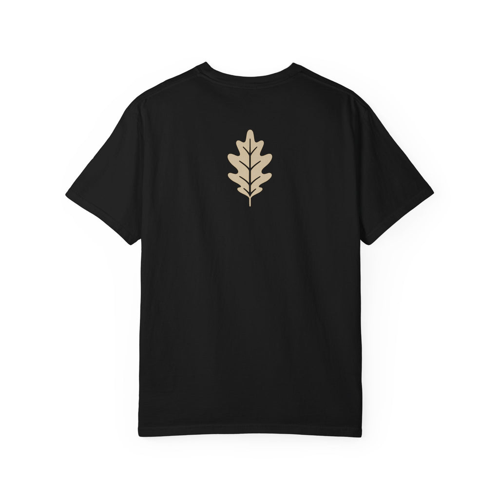 Oak District T‑Shirt — Minimal Oak Leaf Logo Tee