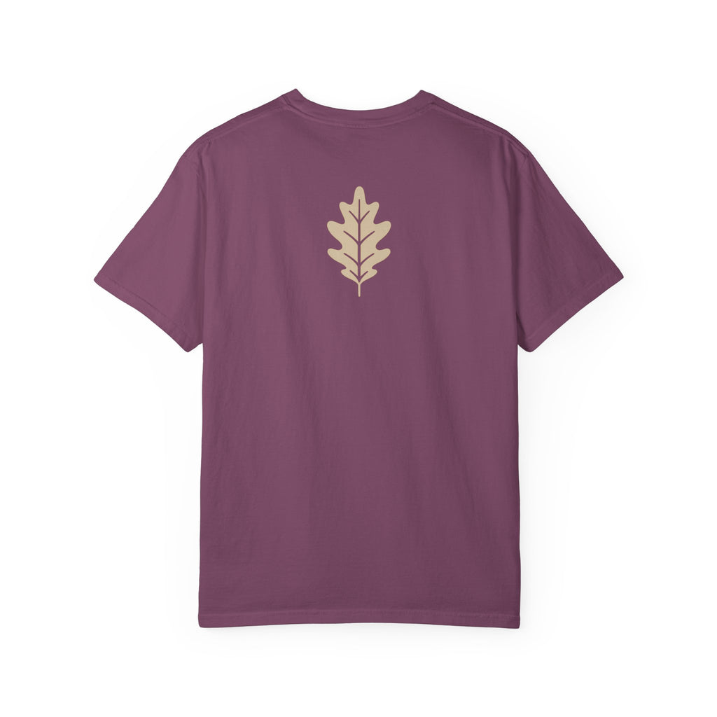 Oak District T‑Shirt — Minimal Oak Leaf Logo Tee