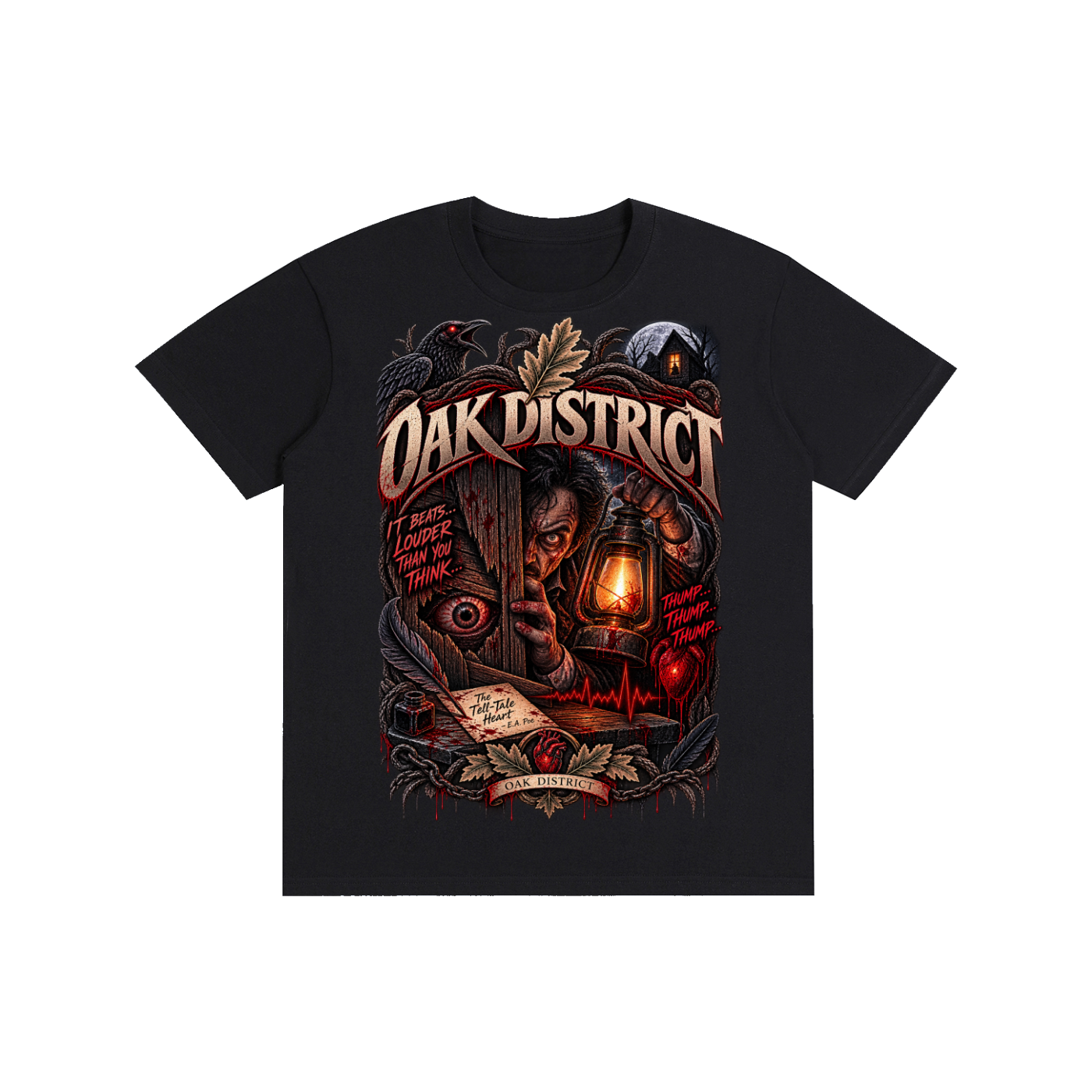 Oak District — The Tell-Tale Heart — vintage Unisex T-Shirt