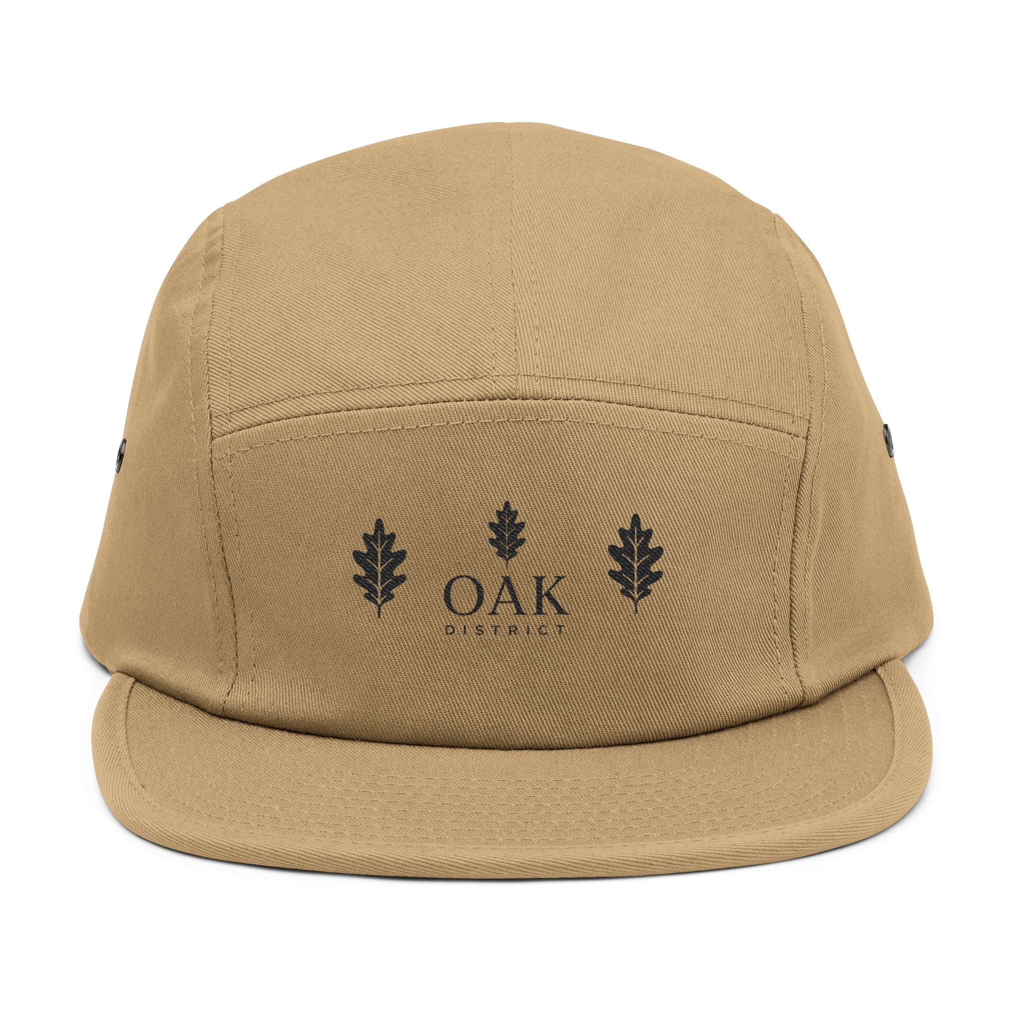 Oakleaf Embroidered 5-Panel Cap — Casual Outdoor Hat