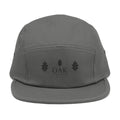 Oakleaf Embroidered 5-Panel Cap — Casual Outdoor Hat