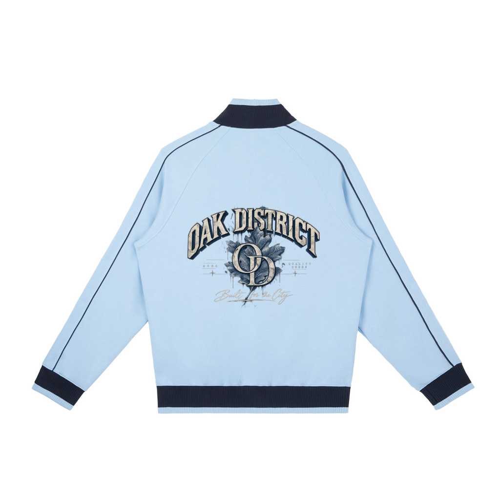 Oak District - Soho Block Raglan Sleeve Zip Track Jacket