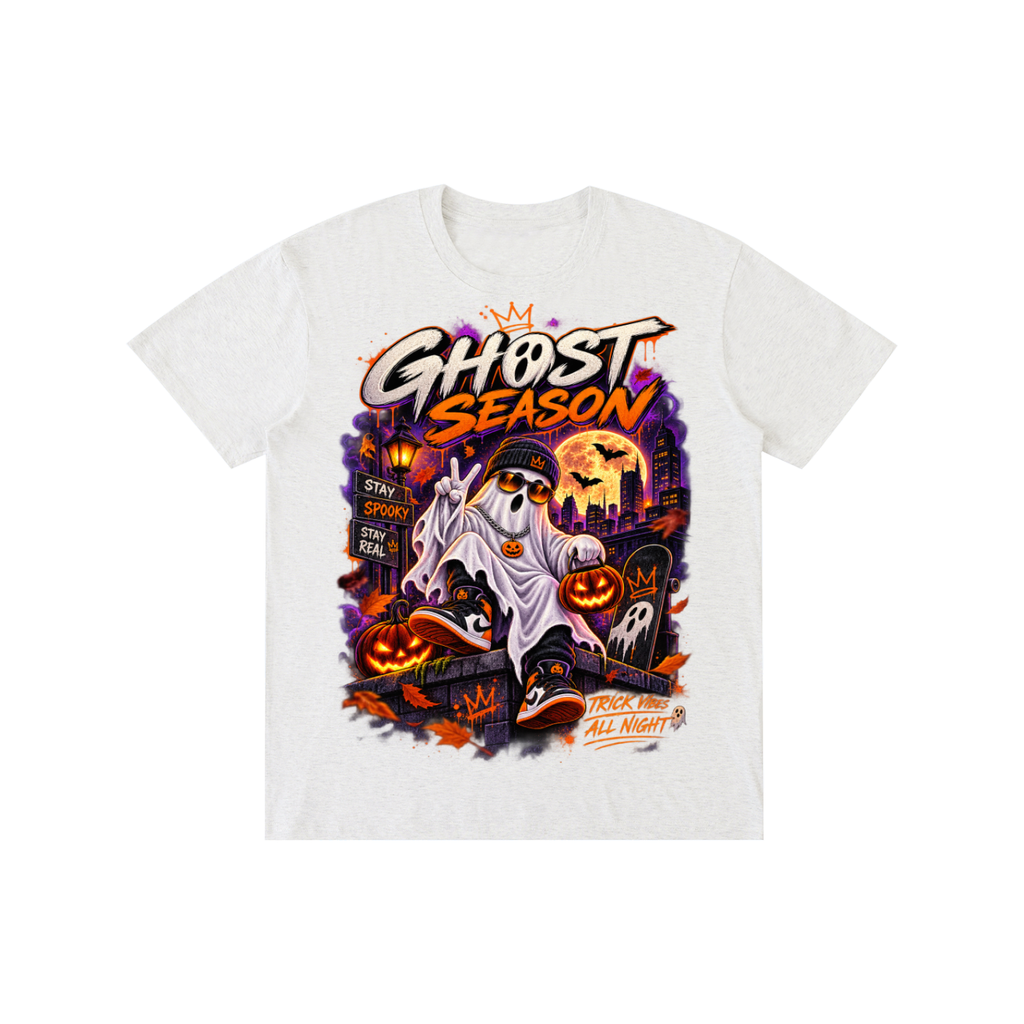 Ghost Season Unisex Halloween T-Shirt - Urban Spooky Streetwear Graphic Tee
