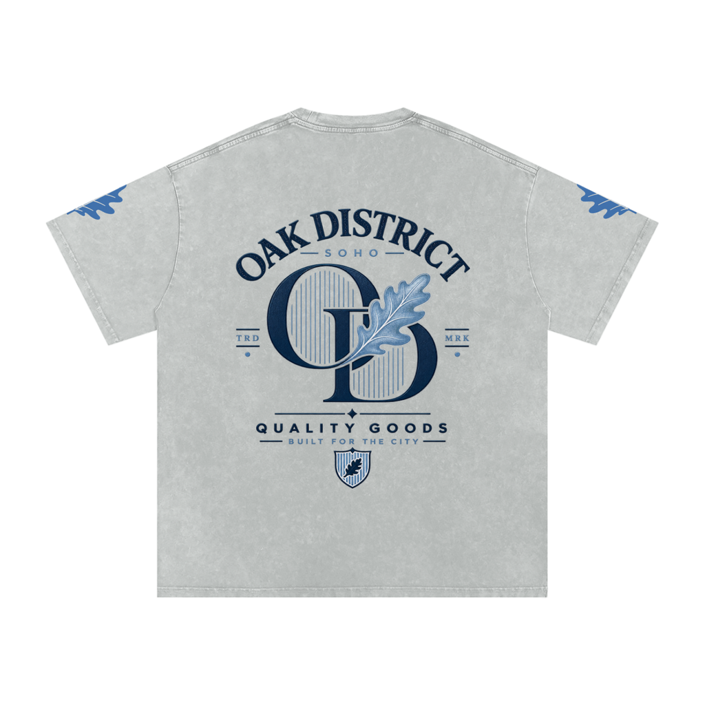 Snow Washed Oversized Cotton T-Shirt