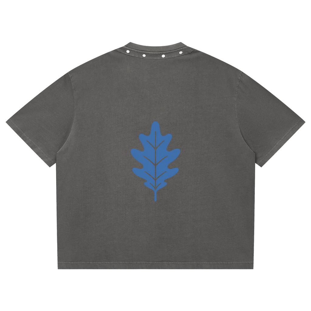Oak District - Unisex Washed Boxy Studded T-Shirt