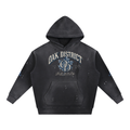 Oak District Soho - Vintage Washed Frayed Fleece Hoodie