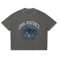 Oak District - Unisex Washed Boxy Studded T-Shirt