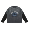 Unisex Vintage Wash Distressed Layer T-Shirt