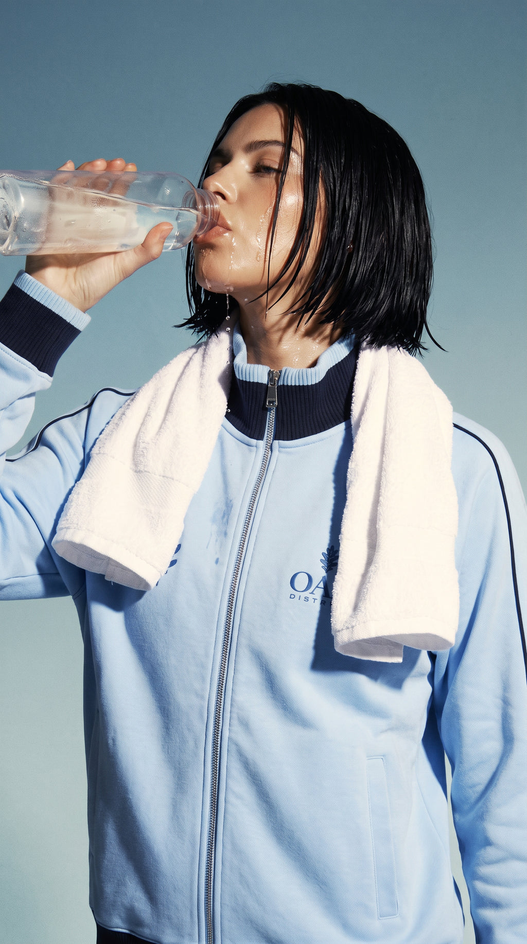 Oak District - Soho Block Raglan Sleeve Zip Track Jacket