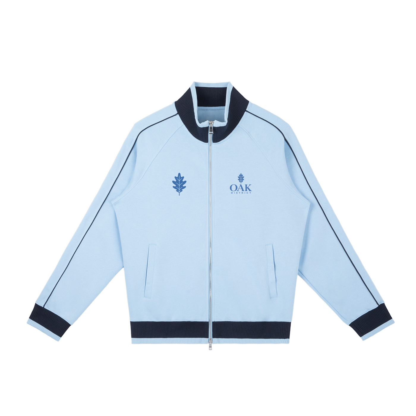 Oak District - Soho Block Raglan Sleeve Zip Track Jacket