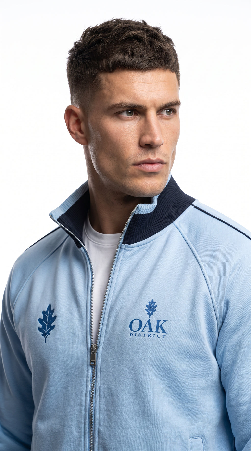 Oak District - Soho Block Raglan Sleeve Zip Track Jacket