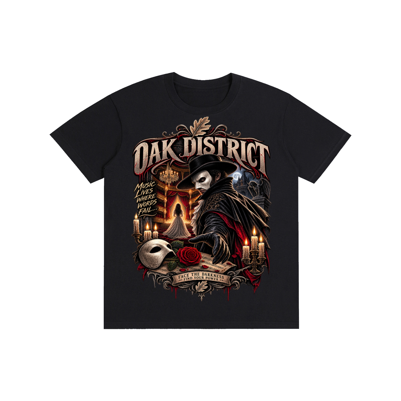 Oak District — The Phantom of the Opera (1925) — vintage Unisex T-Shirt