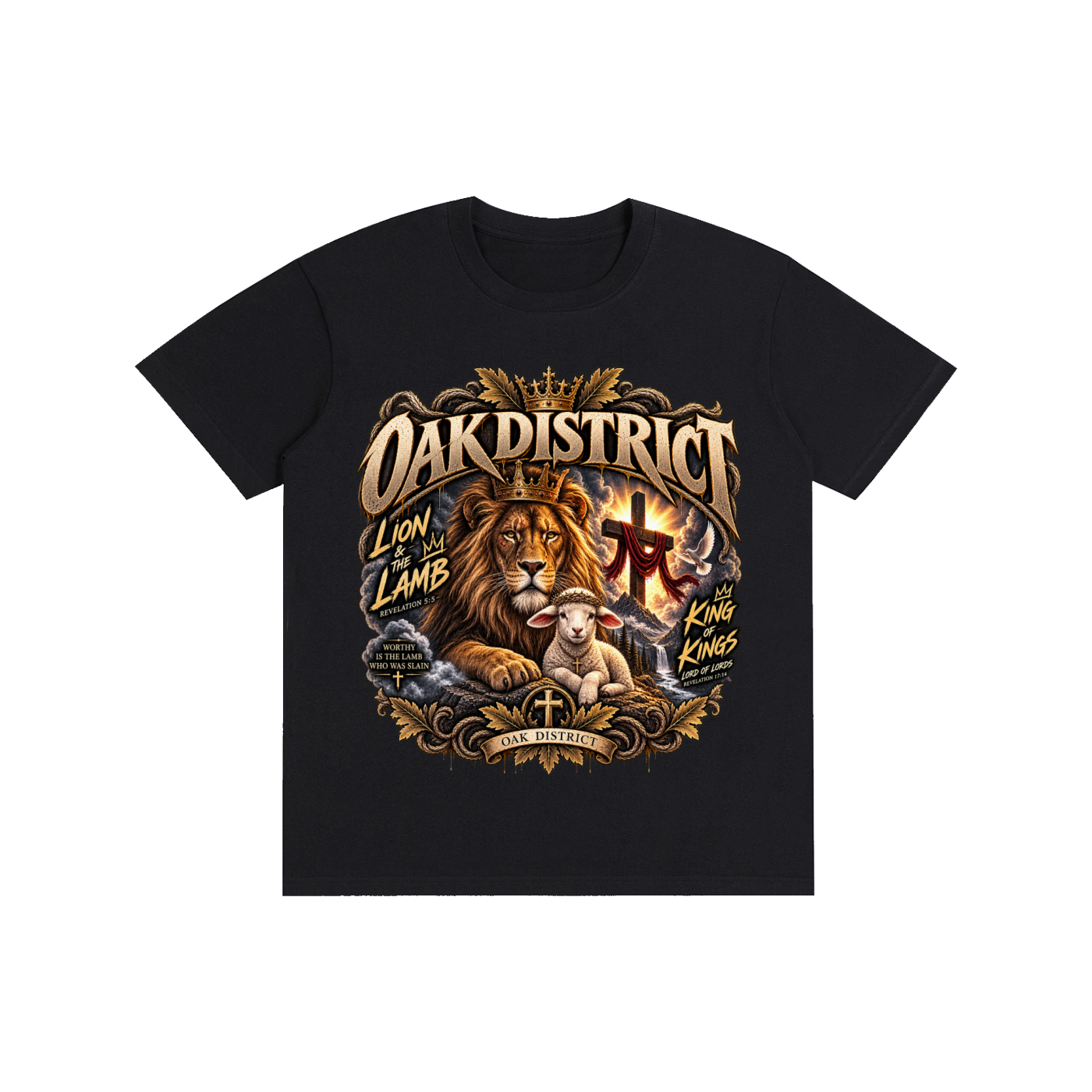 Oak District — Lion & Lamb King of Kings Unisex T-Shirt