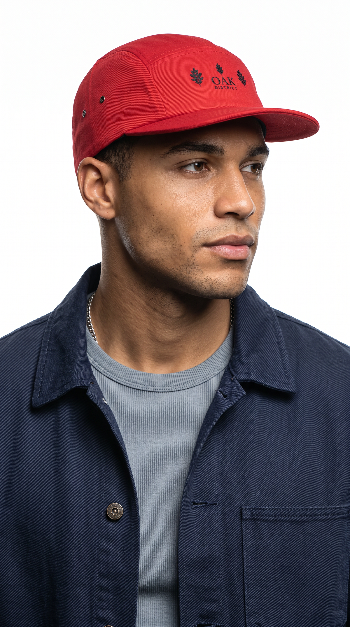 Oakleaf Embroidered 5-Panel Cap — Casual Outdoor Hat